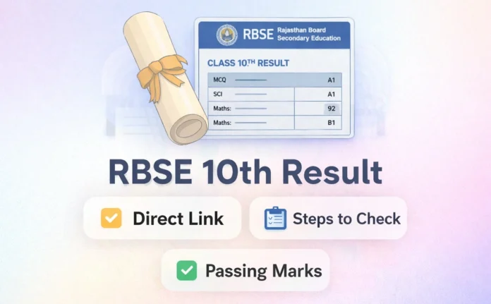RBSE 10th Result check online Rajasthan Board result link RBSE 10th Result check online Rajasthan Board result link